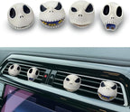 GENANY 3D Resin Horror Nightmare Skellington Car Air Freshener Vent Clips, Spooky Car Freshener, Horror Air Freshener, Gothic Gifts for Women and Men, Funny Spring Gifts For Movie Fans