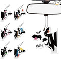 7 Pcs Cow Print Car Air Fresheners for Women – Cute Hanging Car Accessories for Rear View Mirror, Car Interior Decorations with Assorted Scents, Long-Lasting Automotive Accessories for SUVs, Trucks