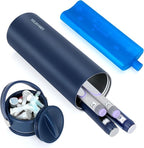 YOUSHARES Insulin Cooler Travel Case - 48H Non-Electric Cooling Bottle with TSA Approved Ice Pack, Diabetic Medication Pen Vials Refrigerator, Medical Carry Case Portable for 1–5 EpiPens