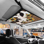 Sunflower Brown Spot Car Roof Storage Bag Car Roof Seat Organizer Multi-Purpose Car Bag Storage Box Organizer Pouch Pocket One Size Car Travel Accessories Suitable for Cars, SUVs