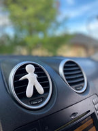 Tronix Cesare Car Air Freshener Long Lasting 45 Days Air Vent Clip Uses Alcohol-Free Fragrance Oil Non-Toxic EVA Material (Fresh Air), White, Small (12)