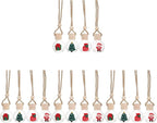 Mobestech 16 Pcs Car Aromatherapy Pendant Car Air Freshener Christmas Accessories Diffuser Bottles Air Freshener Diffuser Hanging Ornament Essential Oil er Wooden