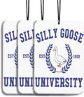Silly Goose Funny Car Air Fresheners Hanging Funny Duck Car Interior Accessories 3Pcs, Vintage Goose University EST1910 Fun Cars Rear View Mirror Decor Funny Gifts for Women Men(Real)