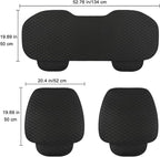 West Llama Linen Car Seat Covers,Bottom Seat Covers for Cars Include 1 Pair Front Driver Seat Pad Mat and 1 Rear Bench Cover Universal Fits 90% Vehicles,SUVs,Cars,Sedans(3Piece-Black)