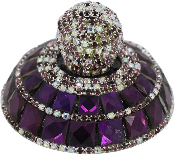 Crystal Crown Car Fragrance Diffuser,Perfume Bottle Holder Ornament Interior Decoration Car Home Office Air Freshener Perfume Diffuser Decor (Purple)