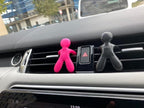 Cesare Car Air Freshener Citrus&Musk Fragrance Fuchsia Long Lasting 45 Days Air Vent Clip Uses Alcohol-Free Fragrance Oil Non-Toxic EVA Material