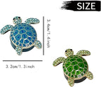 4pcs Cute Sea Turtles Car Air Vent Diffuser – Clip-On Fragrance Air Freshener for Cars with Replaceable Refills, Adorable Animal Vent Clip for SUV & Truck(Green, Ocean)