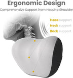 HOPON 2025 Upgrade Headrest Pillow for Tesla Model 3 Y S X,Car Neck Pillow with Breathable Fabric,Soft Pillow for Tesla,Memory Foam Tesla Accessories 1 Pack - Gray