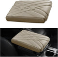 Car Center Console Cover, Memory Foam Vehicle Arm Rest Seat Box Cushion Pad, Scratch & Wear Resistant Automotive Middle Console Protector, Universal for SUV Automobile Truck (Beige)