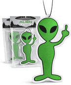 Vinylcation Alien Car Air Freshener - Premium Odor Eliminator - Long-Lasting Blk Ice Scent - Hanging Car Freshener with Fun Alien Design - 3 Pack