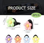 WZP 6PCS Car Air Vent Clips, Daisy Flower Vent Decor, Flower Air Freshener Auto Clips, Cute Flower Car Accessories for Women and Girls