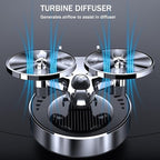 Solar Energy Auto Rotating Diffuser with Fragrance, Essential Oil Diffuser Scent Decoration for Car Interior & Home Office (2pcs)