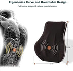 Newgam Lumbar Support Pillow/Back Cushion,Memory Foam Orthopedic Backrest with Breathable 3D Mesh for Car Seat,Office/Computer Chair,Wheelchair and Recliner,Ergonomic Design for Back Pain