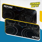 Cerama Bryte 1 x Scraper & 1 x Pad Kit Cooktop and Stove Top Cleaner for Glass - Ceramic Surfaces, 2 Piece Set