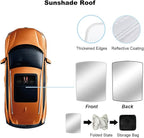 Car Sunroof Compatible with Q5 2017-2009 5-Door SUV, Foldable Glass Roof Sunshade with Storage Bag, Heat Insulation Sun Protection Roof Interior Sunshade