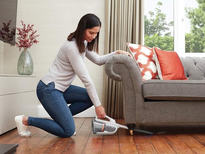 BLACK+DECKER Dust Buster Hand Held Vacuum Cordless Rechargeable, Portable Vacuum for Car, Extended Runtime, Powerful Suction, Extra Long Crevice Tool, AdvancedClean+ (HHVK320J10)