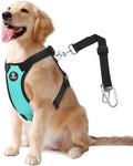 Dog Seat Belt, Safety Vest Dog Car Harness with Adjustable Buckle Dogs Seat-Belt for Vehicle Nylon Pet Safety Seats Belts Heavy Duty(L, Blue)