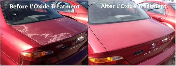 Oxide Reducing Emulsion to Restore Faded, Oxidized or Sun Damaged Car Paint, Peeling Clear Coat and Dull Headlights in a Simple DIY Operation. Easier to apply than wax, needs no polishing