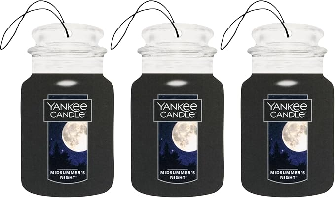 Yankee Candle Paper Car Jar, Midsummer Night (Pack of 3)