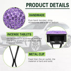 2PCS Bling Heart Air Vent Clips, Heart Car Accessories, Bling Heart Charm Air Conditioning Outlet Clip, Car Interior Decor Air Fresheners Vent Clips Universal Fit for Women and Girls (Purple)