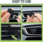2PCS Bling Heart Air Vent Clips, Heart Car Accessories, Bling Heart Charm Air Conditioning Outlet Clip, Car Interior Decor Air Fresheners Vent Clips Universal Fit for Women and Girls (Black)