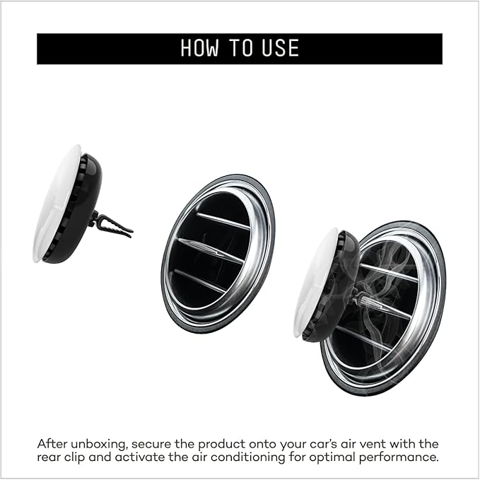 SPIN Car Air Freshener Vent Clip – ANGELIC VANILLA PATCHOULI, Solid Scent Technology, Essential Oil Car Fragrance, Liquid Free (2 Pack)