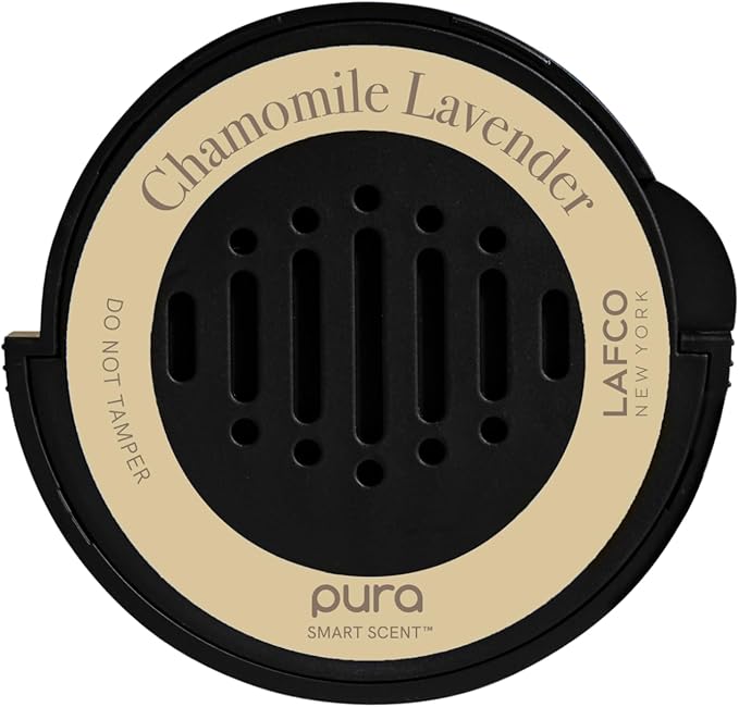 LAFCO New York Pura Car Smart Diffuser Refill, Chamomile Lavender - 30-Day Scent - Free of Parabens & Phthalates - Cruelty Free