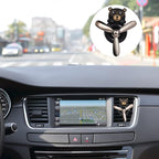 LUTER Bear Air Vent Clip, Bear Car Air Freshener Cute Car Diffuser Rotating Decorations Interior Aesthetic Car Air Freshener Propeller Vent Clip for Women Men