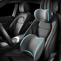 Car Headrest & Lumbar Support Cushion Kit, Ergonomic Car Seat Neck Pillow and Backseat Cushion for Driving Fatigue Relief, Driving Seat Memory Foam Neck Back Rest Pillows (Grey)