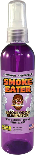Smoke Eater Odor Eliminator Spray, Lavender, 4 oz — Tea Tree Oil Breaks Down Smoke at the Molecular Level