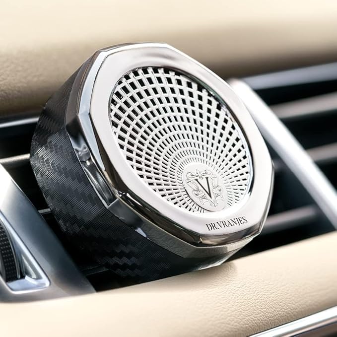 Dr. Vranjes Carparfum Chrome – Oud Nobile Fragrance – Luxury Italian Car Air Freshener & Vent Diffuser – Made in Florence, Italy