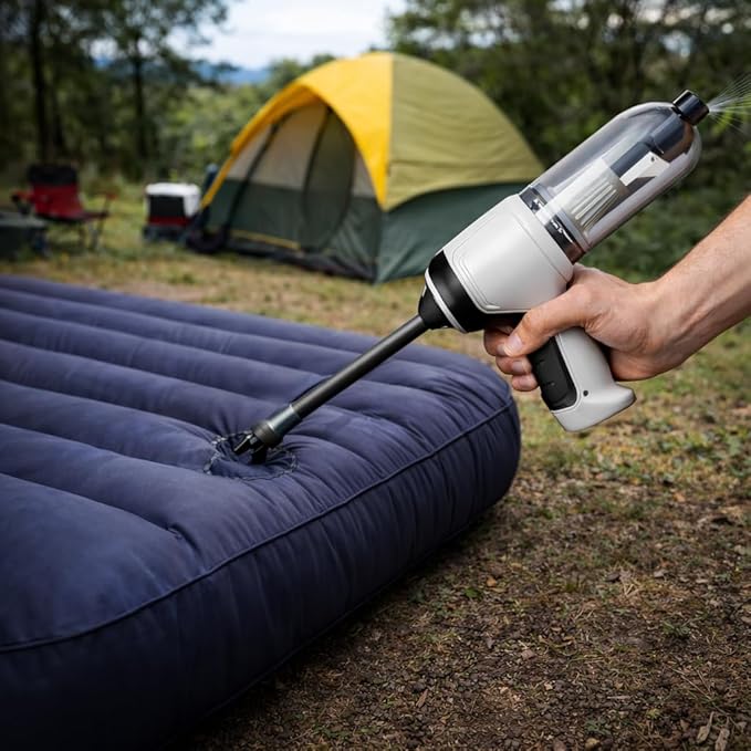 GajetNest Handheld Mini Portable Compact Car Vacuum Cleaner & Blower 3-in-1 with HEPA Filter, Lightweight Design, 25-Minute Running Time, Cordless Rechargeable Crevice Tool - 15000 PA Suction