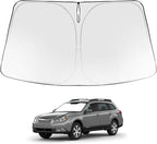 Proadsy 2026 Upgrade Windshield Sun Shade Custom Fit 2010-2014 Outback Foldable Front Sunshade Protector Sun Visor Blocks UV Rays Keep Car Cooler