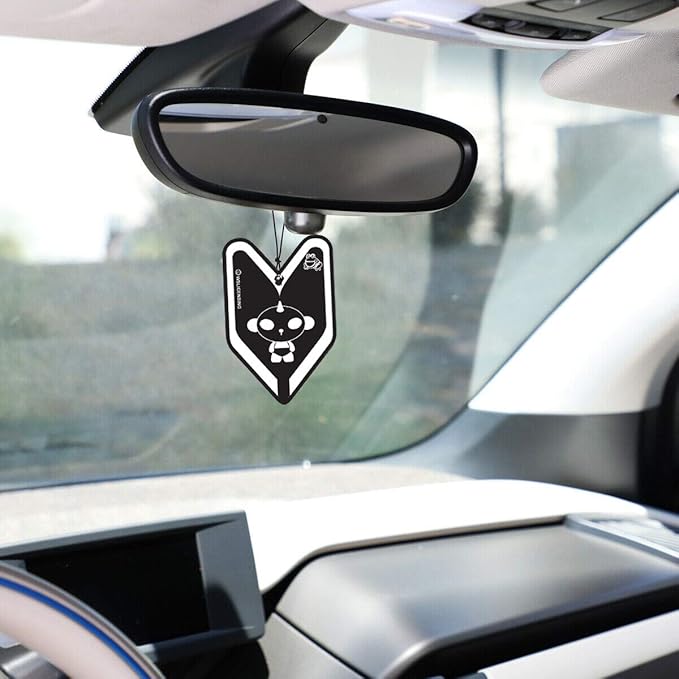 Treefrog Young Leaf Black Squash scent 5-Pack, Black Panda, Car Hanging Air Freshener