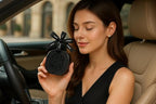 Car Air Freshener Diffuser – Sandalwood Vent Clip Inspired by 1 Hotel, Long-Lasting Natural Scent, Sleek Refillable Design, Eliminates Odors – Black