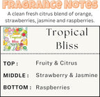 Tropical Fruits Car Air Freshener - Citrus Orange Scent Diffuser, Long Lasting Fragrance - 2 Pack