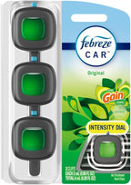 Febreze Car Air Freshener, Odor-Fighting Automotive Vent Clip, Gain Original Scent, 3 Count