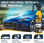 NUAN Nano Hydrophobic Ceramic Coating, 300ml Car Coating Spray Kit, Easy-to-Spray Auto Paint Protection, Includes Microfiber Cloth for Vehicle Shine & Protection