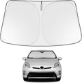 Proadsy 2025 Upgrade Windshield Sun Shade Custom Fit 2010-2015 Toyota Prius Foldable Front Sunshade Protector Sun Visor Blocks UV Rays Keep Car Cooler