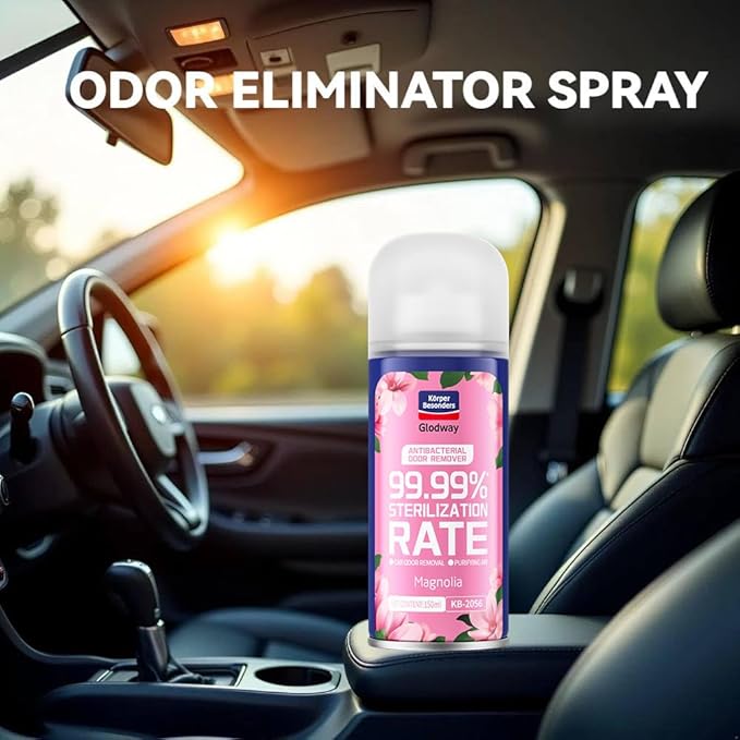 GLODWAY Car Air Freshener Spray, Magnolia Scent, 6 OZ Odor Eliminator,4 Pack, for Cars, Trucks, RVs, Home