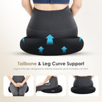 FLORICH Car Seat Cushion & Lumbar Support Pillow & Car Neck Pillow, Ergonomic Memory Foam Driving Seat Cushion for Back & Sciatica Pain Relief, Non-Slip Washable Cushion for Car, Driver, Office-Black