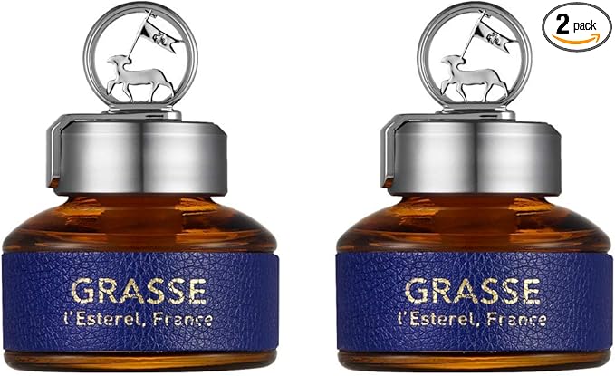 Bullsone Grasse L'esterel, Natural Car Air Fresheners, Luxury Car Perfume - Aqua Wave Scent (2 Pack)