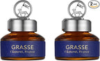 Bullsone Grasse L'esterel, Natural Car Air Fresheners, Luxury Car Perfume - Aqua Wave Scent (2 Pack)