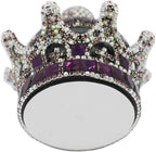 Crystal Crown Car Fragrance Diffuser,Perfume Bottle Holder Ornament Interior Decoration Car Home Office Air Freshener Perfume Diffuser Decor (Purple)