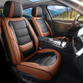 Car Seat Covers Full Set fit for Chevrolet/Chevy HHR 2006-2011 , Premium Faux Leather Waterproof Car Seat Protectors with Lumbar Support, Breathable Anti-Slip Auto Seat Covers(Black&Brown,Full set)