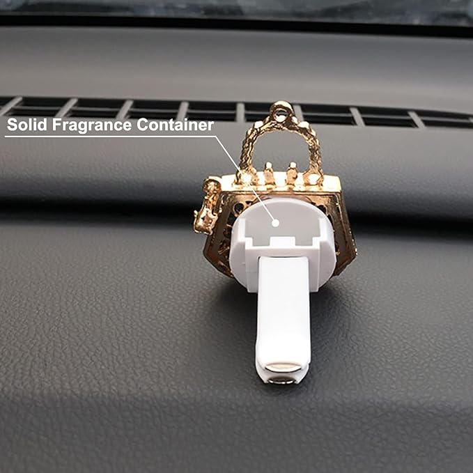2 Pieces Crystal High Heel Shoe and Magic Bag Air Vent Clips Rhinestone Car Air Freshener Clip Bling Car Clip Gift Decorations Charm Car Inter Air Vent Decor Accessories for Girls Women