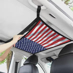 American Butterfly Flag Car Roof Storage Bag Hanging Car Storage Bag Premium Car Seat Organizer Inner Car Accessories Compatible with Most Vehicles