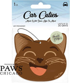 Cute CAT CAR AIR FRESHENER - Cute Cat Design, Long-Lasting Scent, Portion of Proceeds Benefit PAWS Chicago (Fresh Pine - Pack of 3)