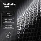 Beaded Car Seat Cover – Wooden Bead Massage Support with Breathable Cooling Mesh – Universal Fit for Sedan, SUV & Truck (1 Pack, Royal Black)