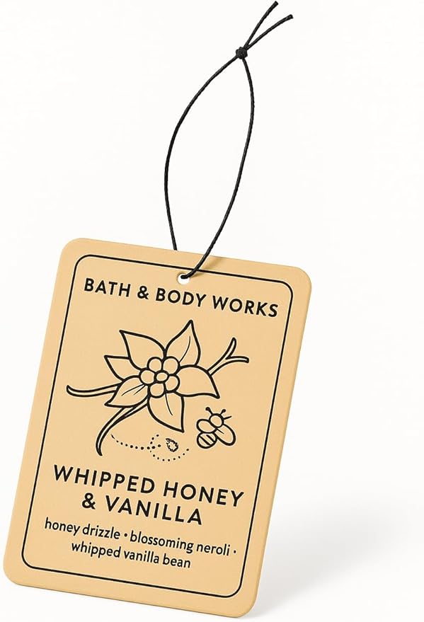 Bath & Body Works Whipped Honey & Vanilla Hanging Fragrance Diffuser – Long-Lasting Sweet Air Freshener for Car, Closet, or Home, Refillable Decorative Scent Diffuser